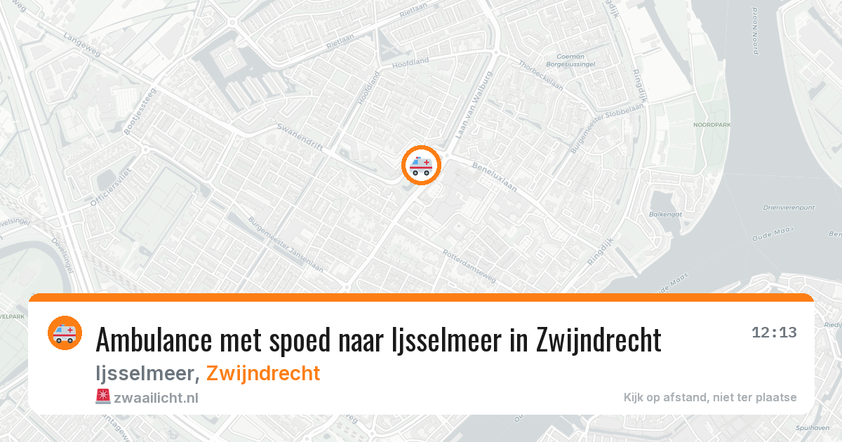 Ambulance met spoed naar Ijsselmeer in Zwijndrecht — 6 jul 2026