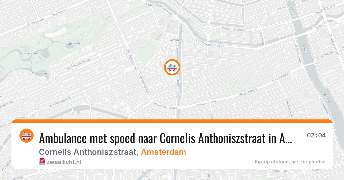 Ambulance met spoed naar Cornelis Anthoniszstraat in Amsterdam — 25 apr 2026