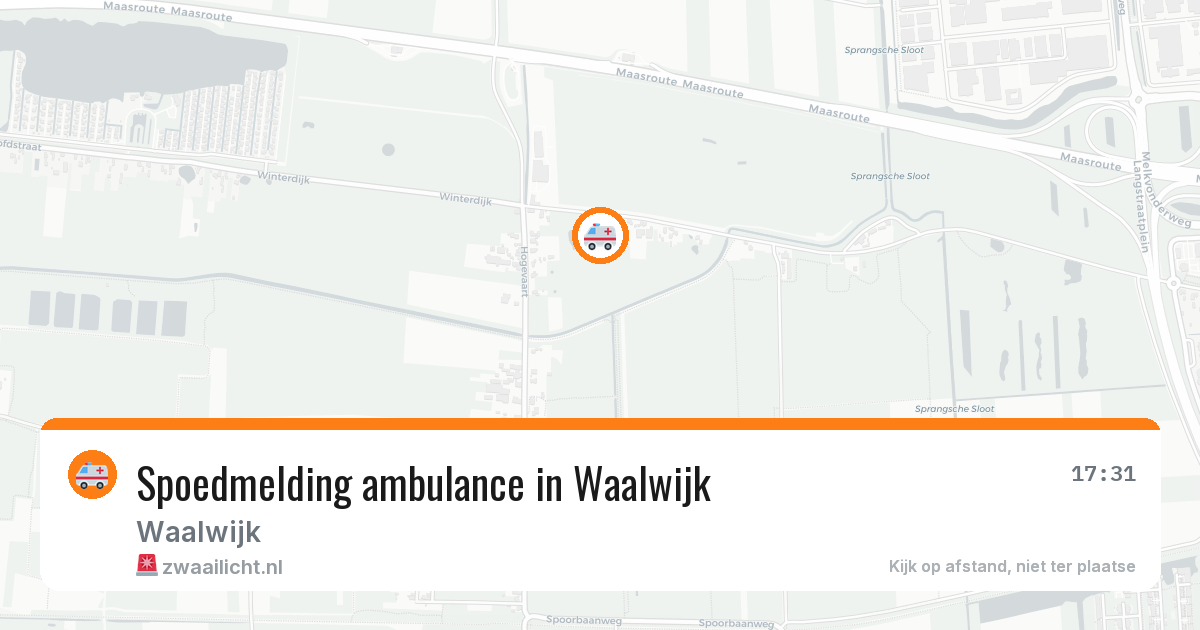 Spoedmelding ambulance in Waalwijk — 1 apr 2026