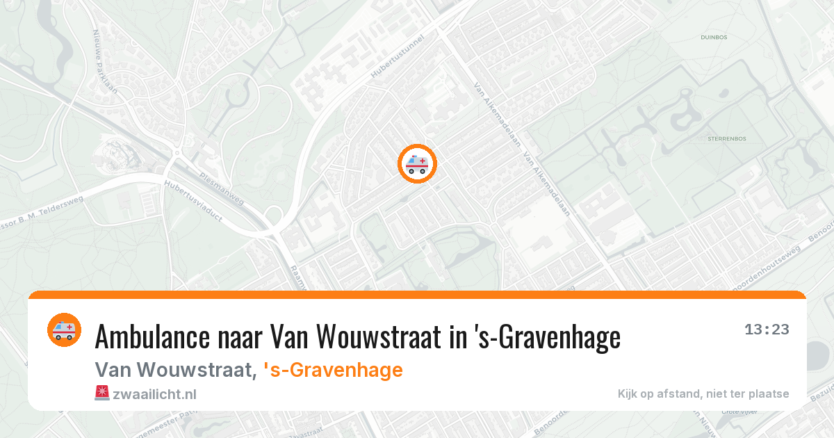 Ambulance naar Van Wouwstraat in 's-Gravenhage — 29 jun 2026