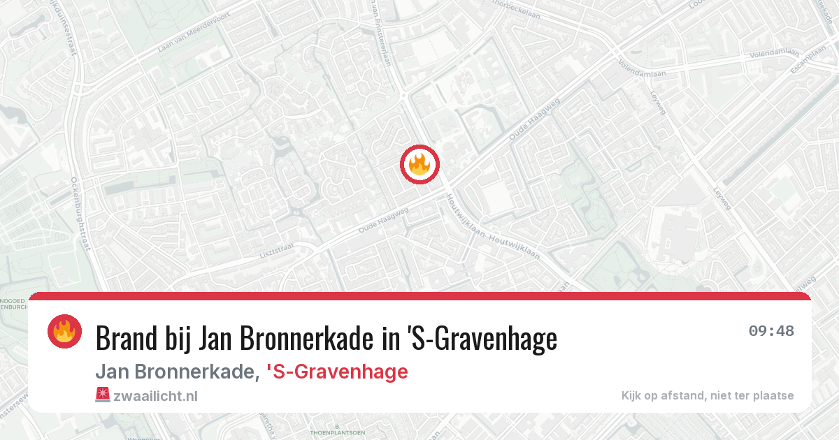 Brand bij Jan Bronnerkade in 'S-Gravenhage — 27 apr 2026