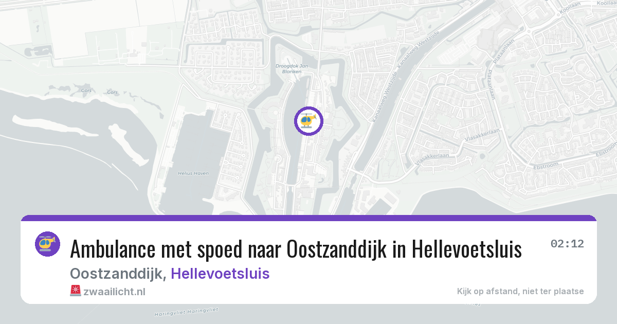 Ambulance met spoed naar Oostzanddijk in Hellevoetsluis — 28 jun 2026