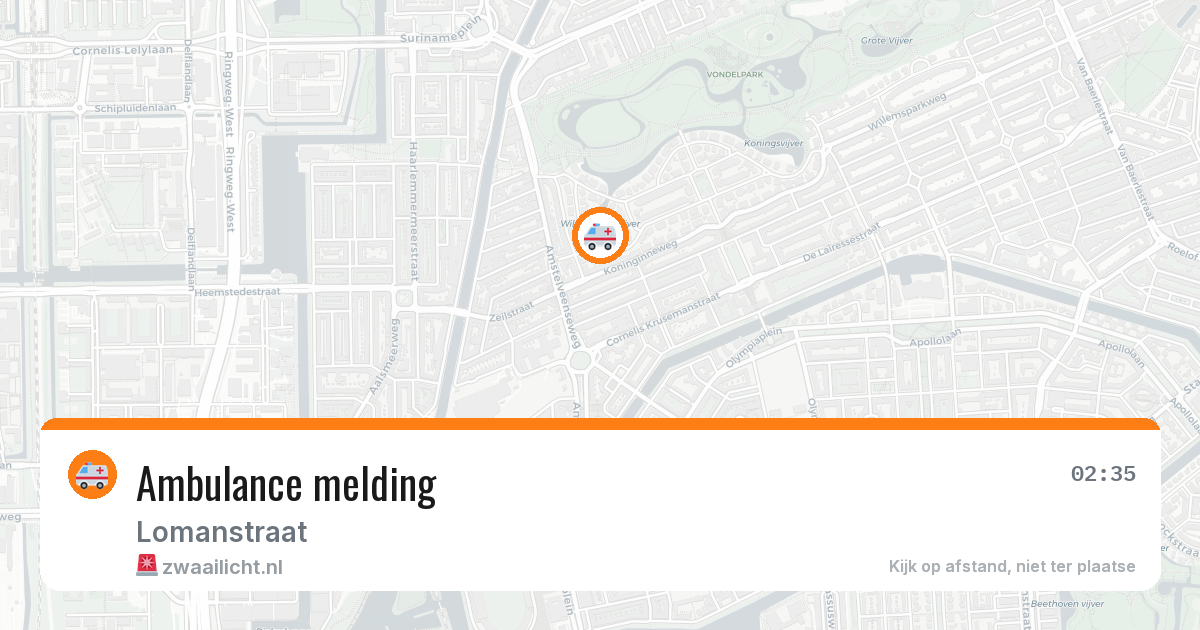 Ambulance melding — 6 mei 2026