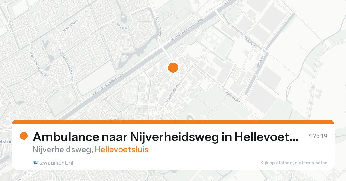 Ambulance naar Nijverheidsweg in Hellevoetsluis — 18 aug 2026