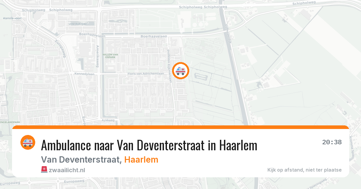 Ambulance naar Van Deventerstraat in Haarlem — 25 jul 2026