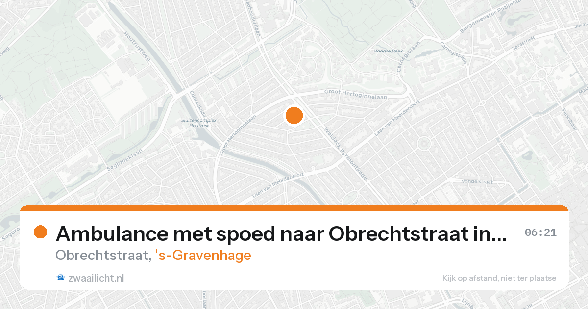 Ambulance met spoed naar Obrechtstraat in 's-Gravenhage — 18 aug 2026