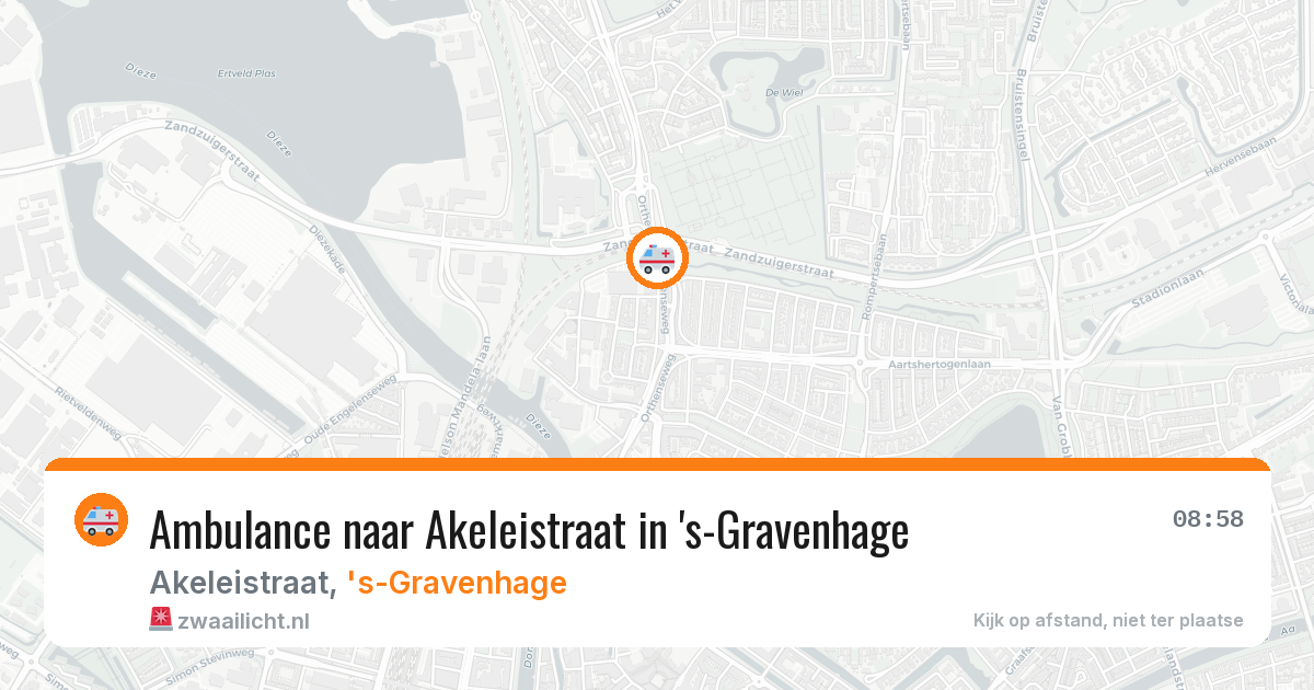 Ambulance naar Akeleistraat in 's-Gravenhage — 30 mrt 2026
