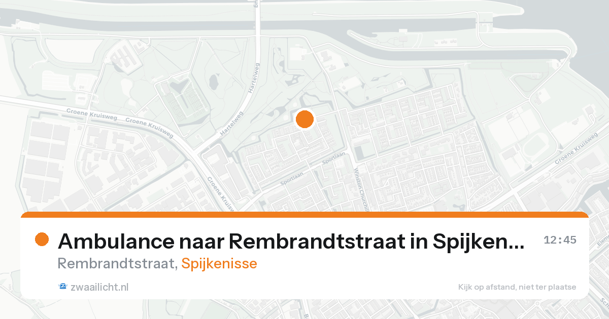 Ambulance naar Rembrandtstraat in Spijkenisse — 15 jul 2026
