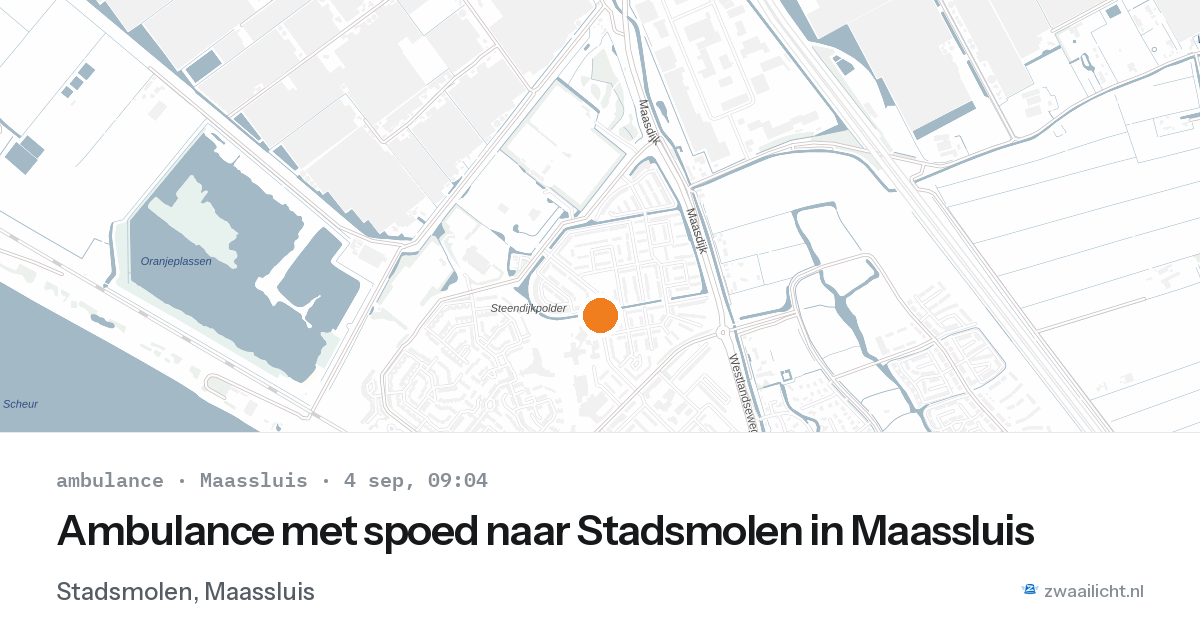 Ambulance met spoed naar Stadsmolen in Maassluis — 4 sep 2026