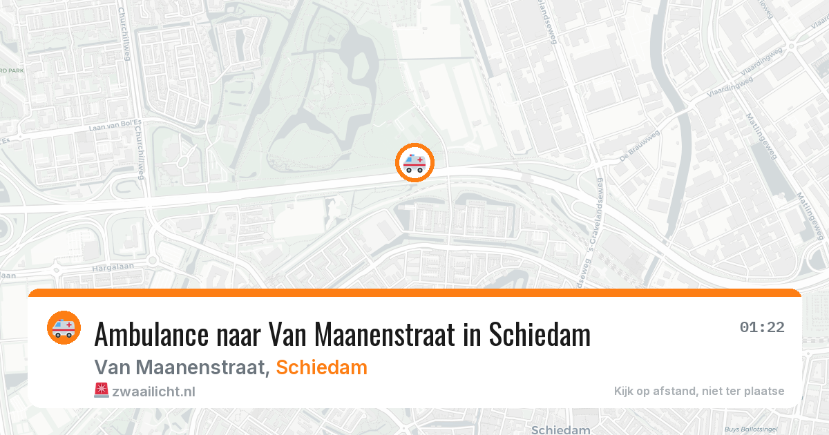 Ambulance naar Van Maanenstraat in Schiedam — 25 jun 2026