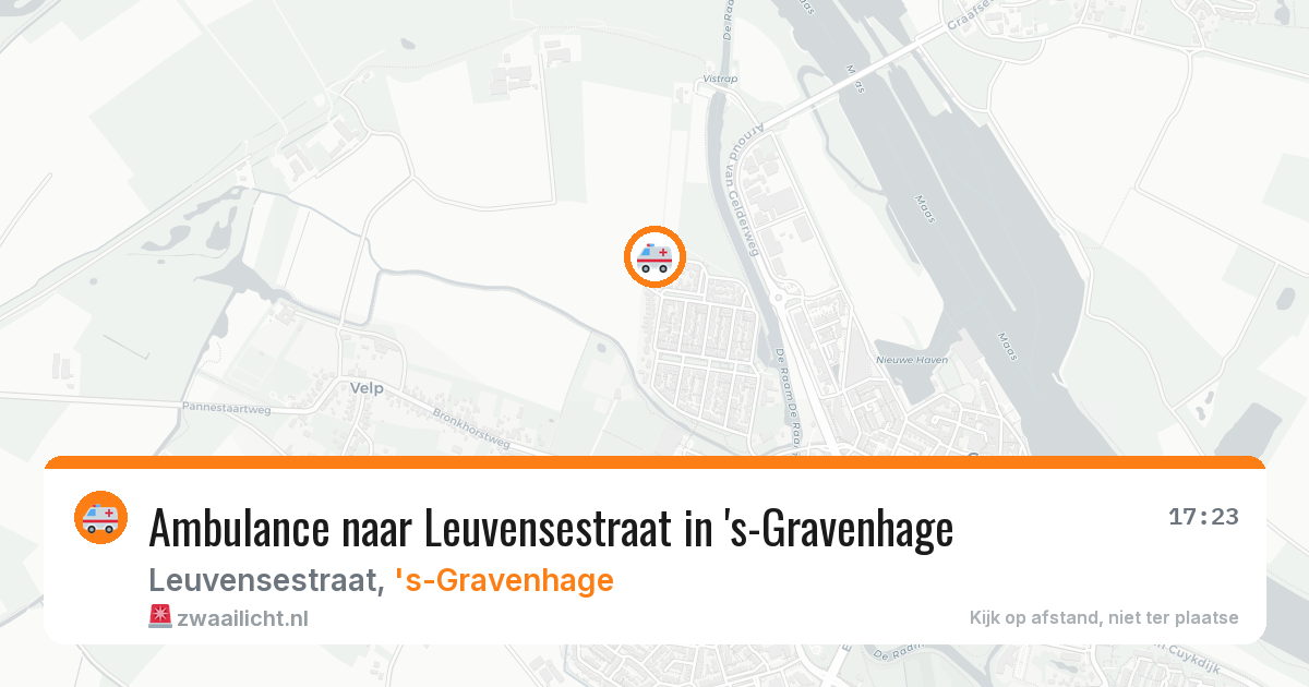 Ambulance naar Leuvensestraat in 's-Gravenhage — 21 mrt 2026