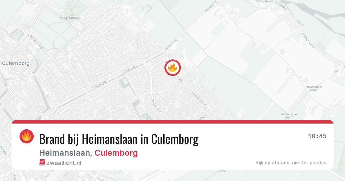 Brand bij Heimanslaan in Culemborg — 14 jul 2026
