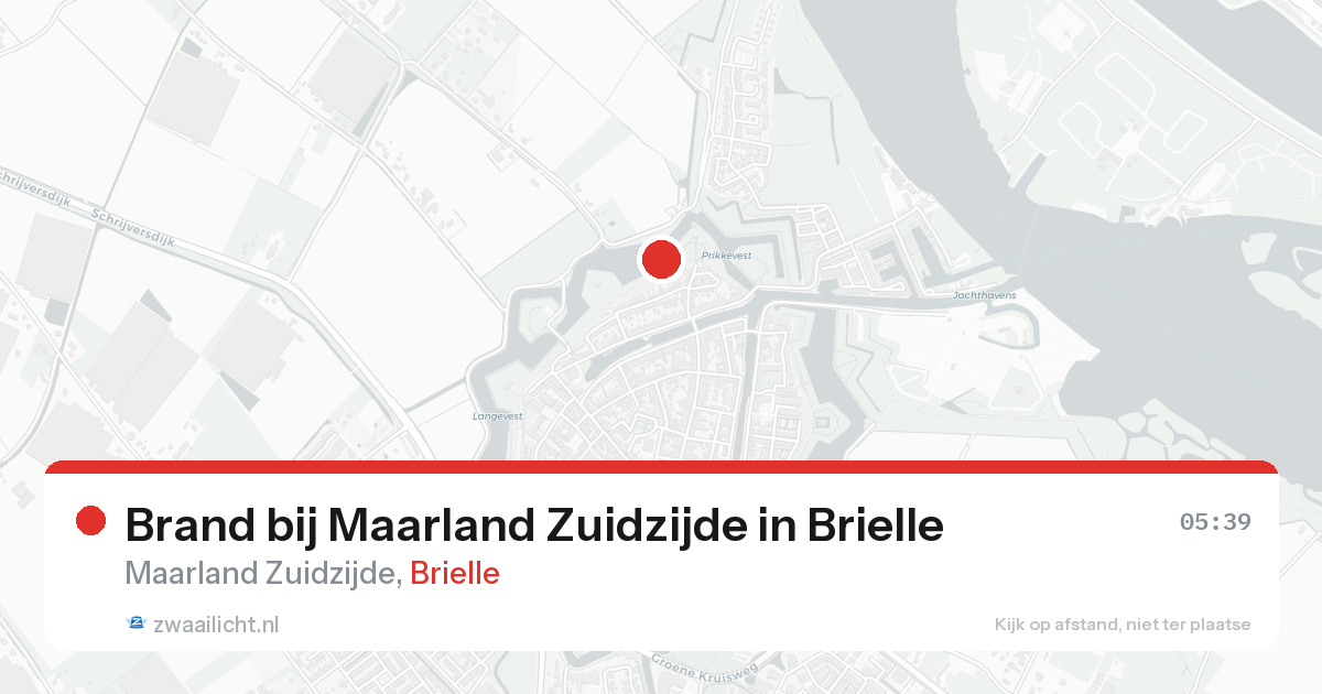 Brand bij Maarland Zuidzijde in Brielle — 26 aug 2026