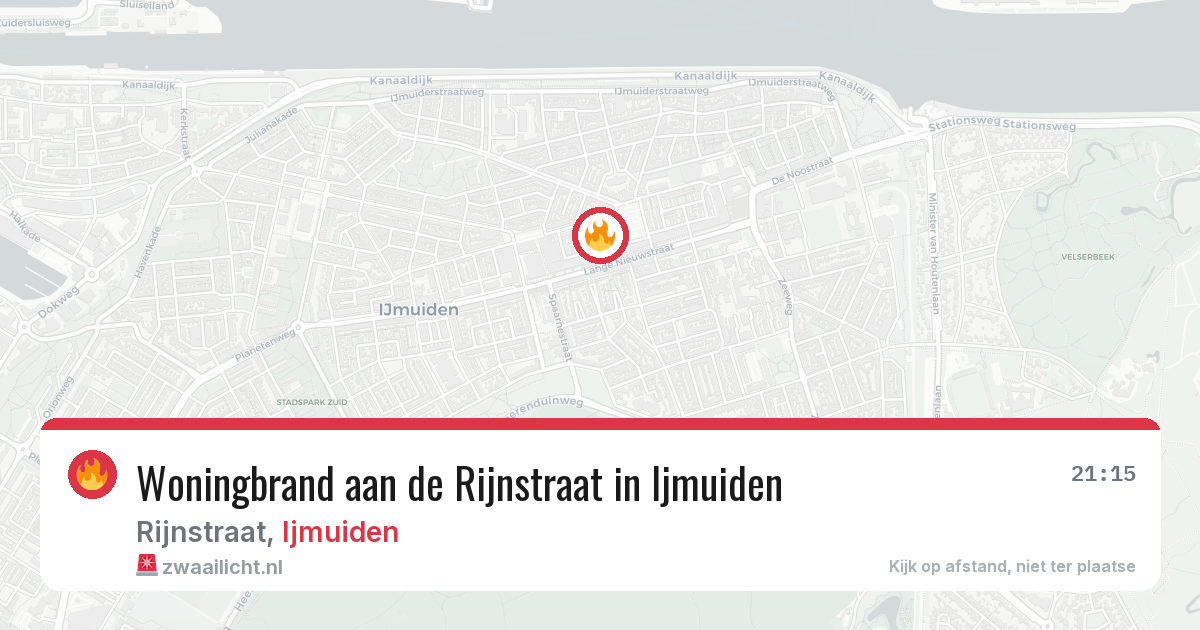 Woningbrand aan de Rijnstraat in Ijmuiden — 24 apr 2026