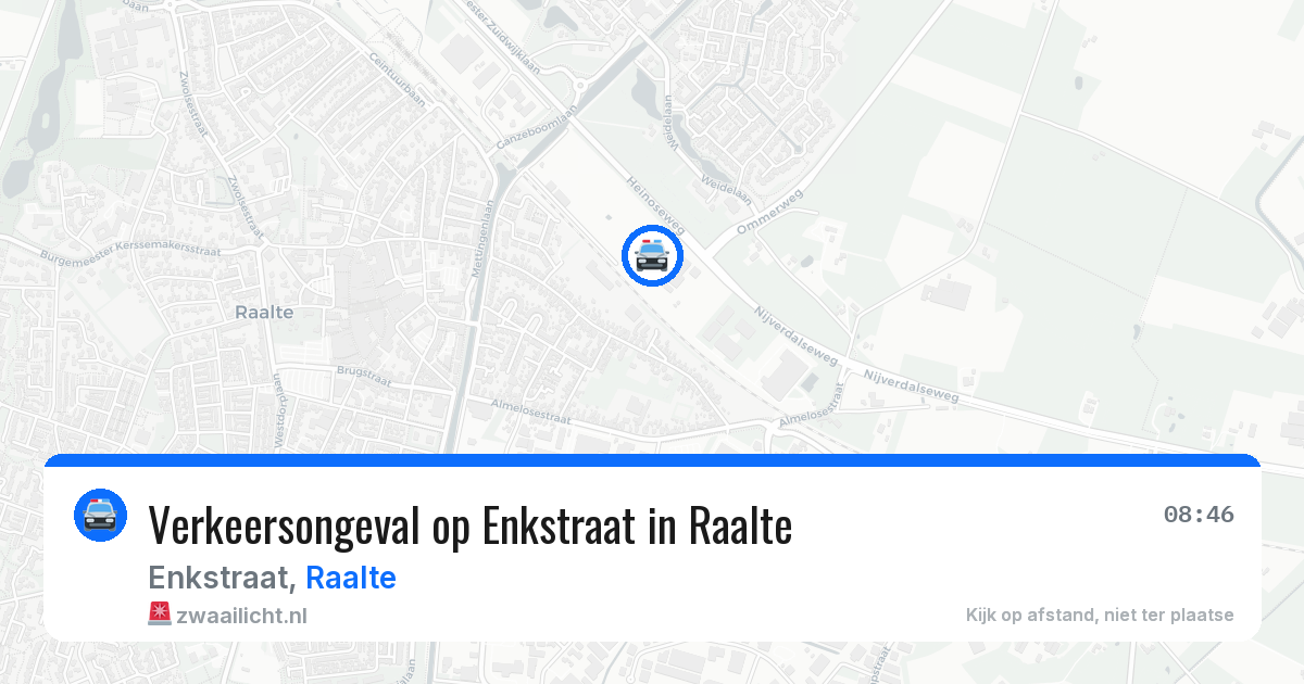 Verkeersongeval op Enkstraat in Raalte — 22 jun 2026