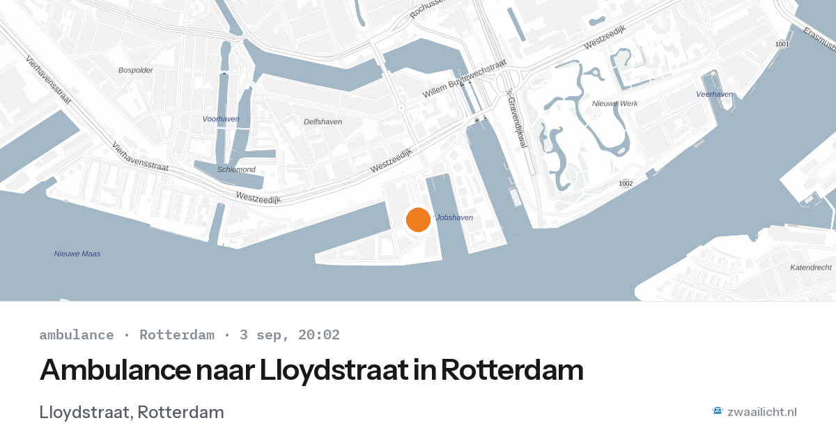 Ambulance naar Lloydstraat in Rotterdam — 3 sep 2026
