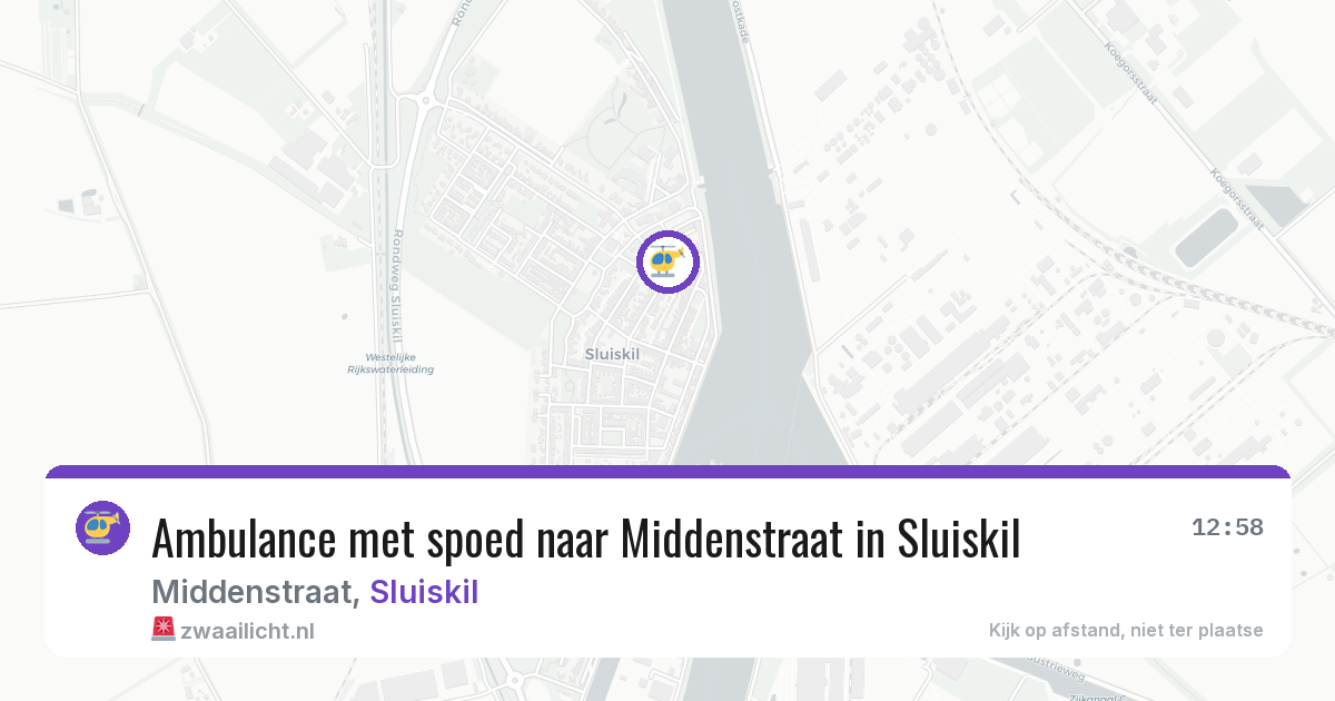 Ambulance met spoed naar Middenstraat in Sluiskil — 5 aug 2026