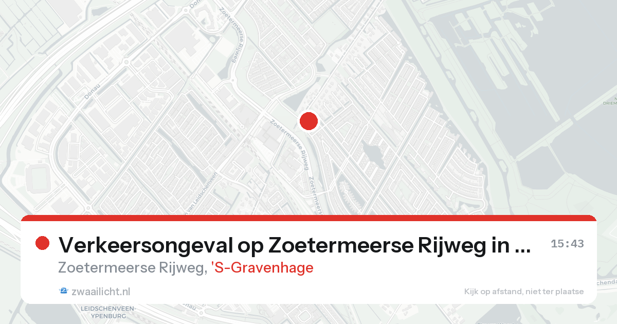 Verkeersongeval op Zoetermeerse Rijweg in 'S-Gravenhage — 18 aug 2026