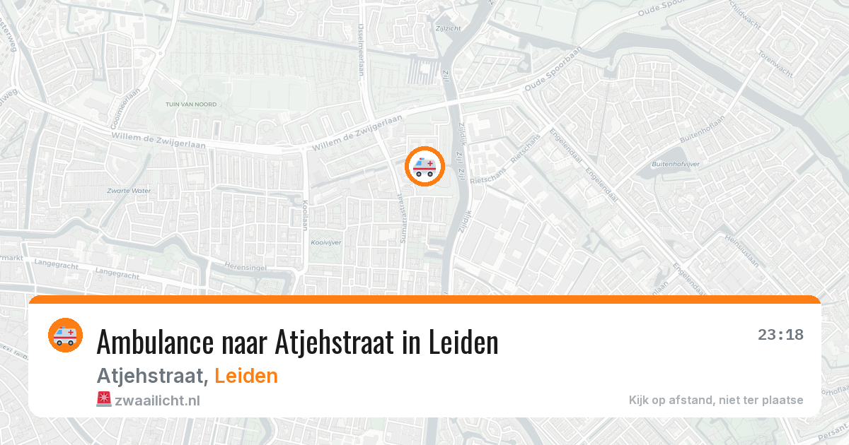Ambulance naar Atjehstraat in Leiden — 16 jul 2026