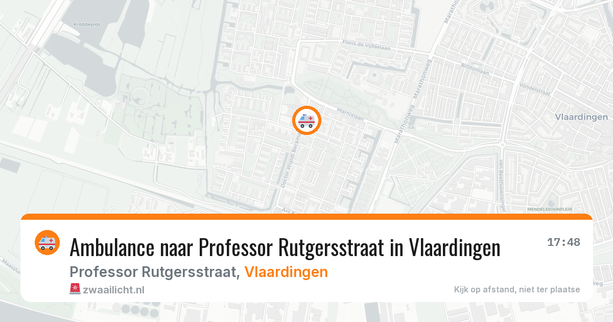 Ambulance naar Professor Rutgersstraat in Vlaardingen — 30 mrt 2026