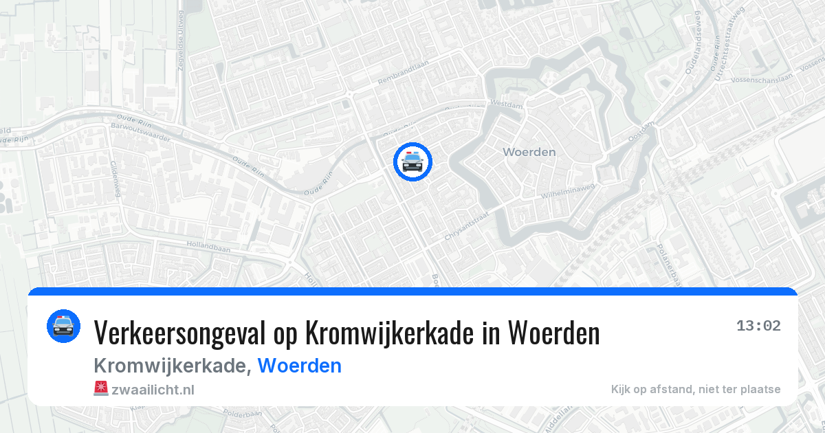 Verkeersongeval op Kromwijkerkade in Woerden — 2 jun 2026