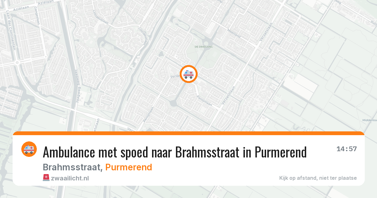 Ambulance met spoed naar Brahmsstraat in Purmerend — 12 aug 2026