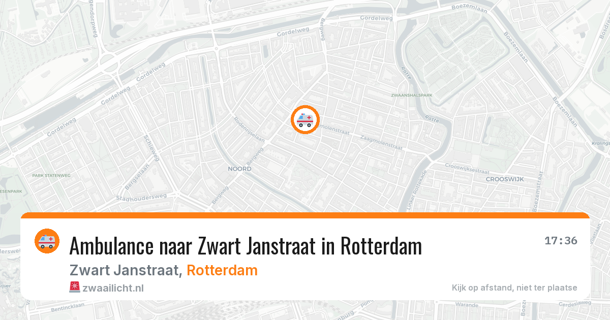 Ambulance naar Zwart Janstraat in Rotterdam — 13 aug 2026