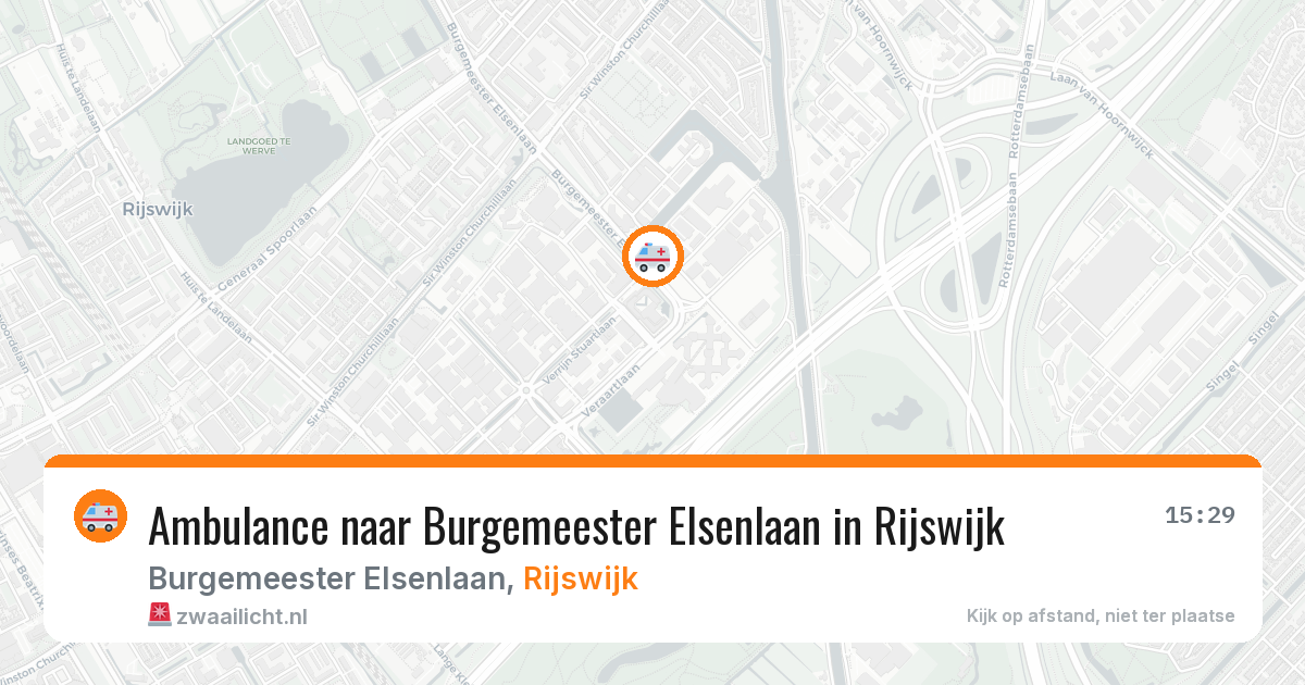 Ambulance naar Burgemeester Elsenlaan in Rijswijk — 26 jun 2026