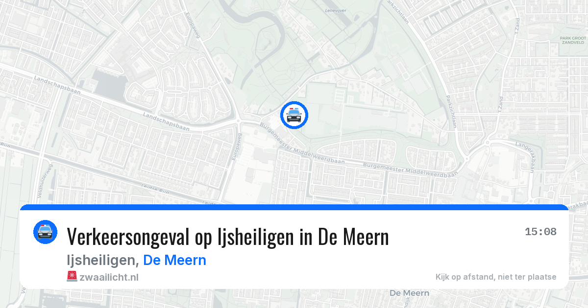 Verkeersongeval op Ijsheiligen in De Meern — 15 apr 2026