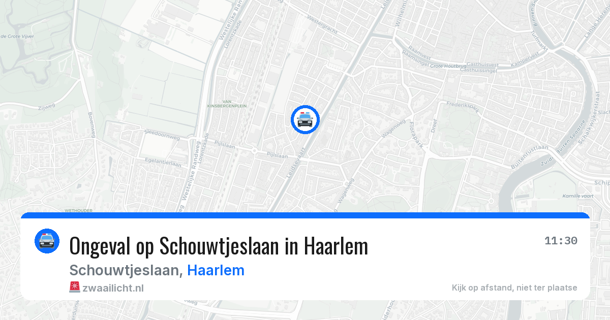 Ongeval op Schouwtjeslaan in Haarlem — 30 mrt 2026