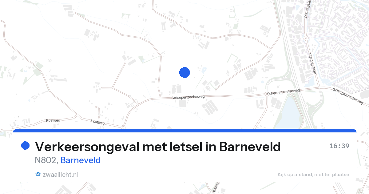 Verkeersongeval met letsel in Barneveld — 28 aug 2026