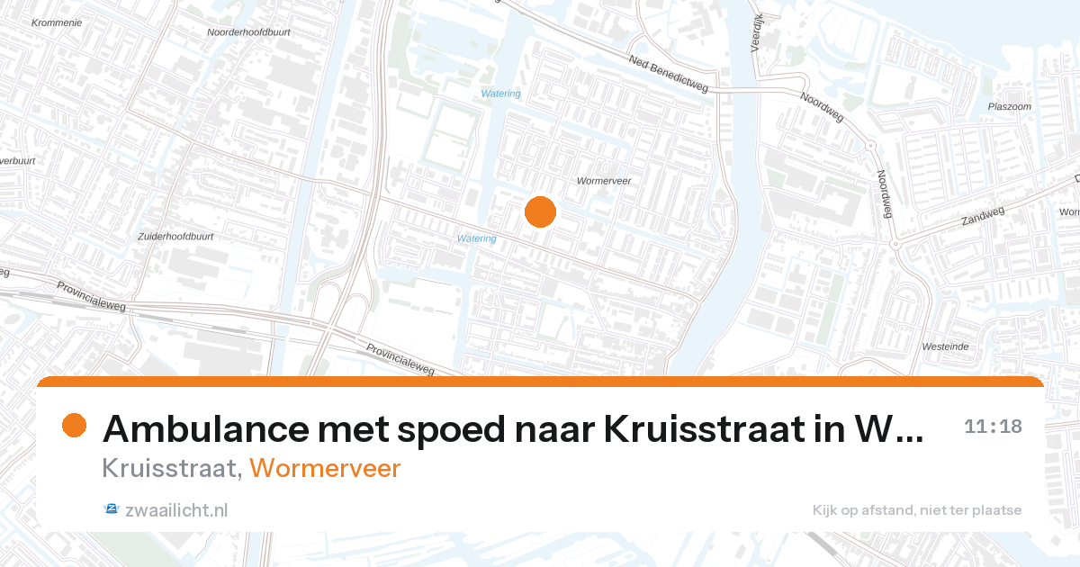 Ambulance met spoed naar Kruisstraat in Wormerveer — 14 feb 2026