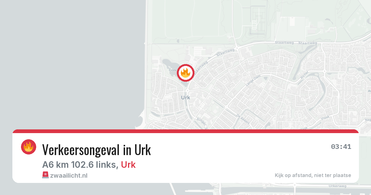 Verkeersongeval in Urk — 6 aug 2026