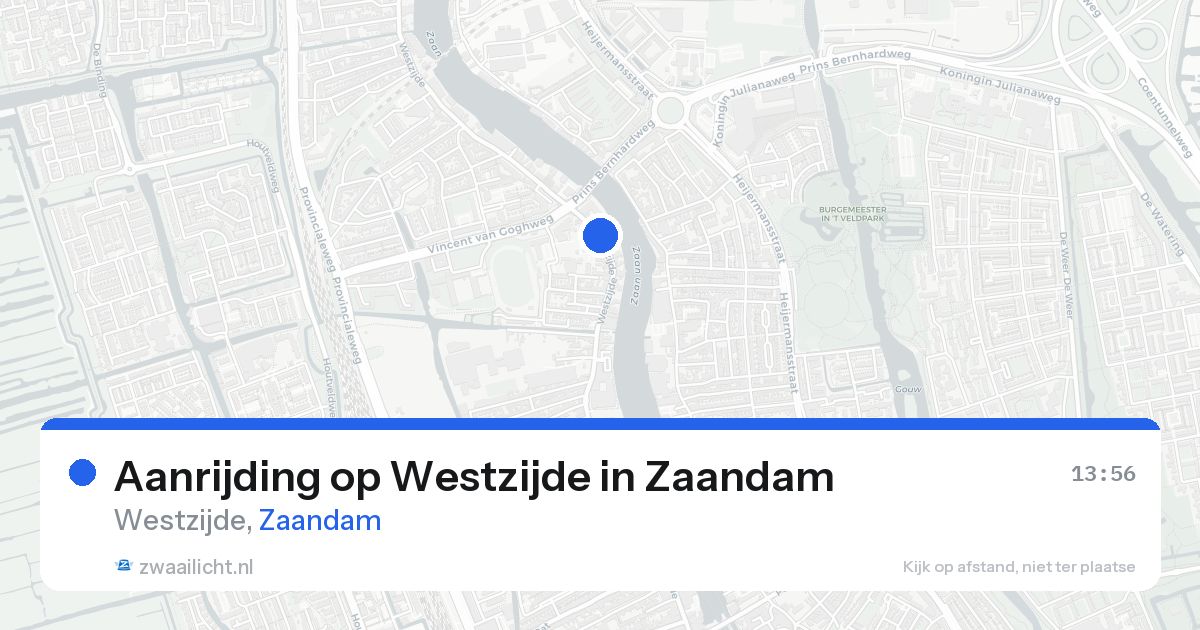 Aanrijding op Westzijde in Zaandam — 22 aug 2026