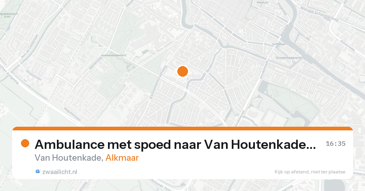 Ambulance met spoed naar Van Houtenkade in Alkmaar — 15 aug 2026