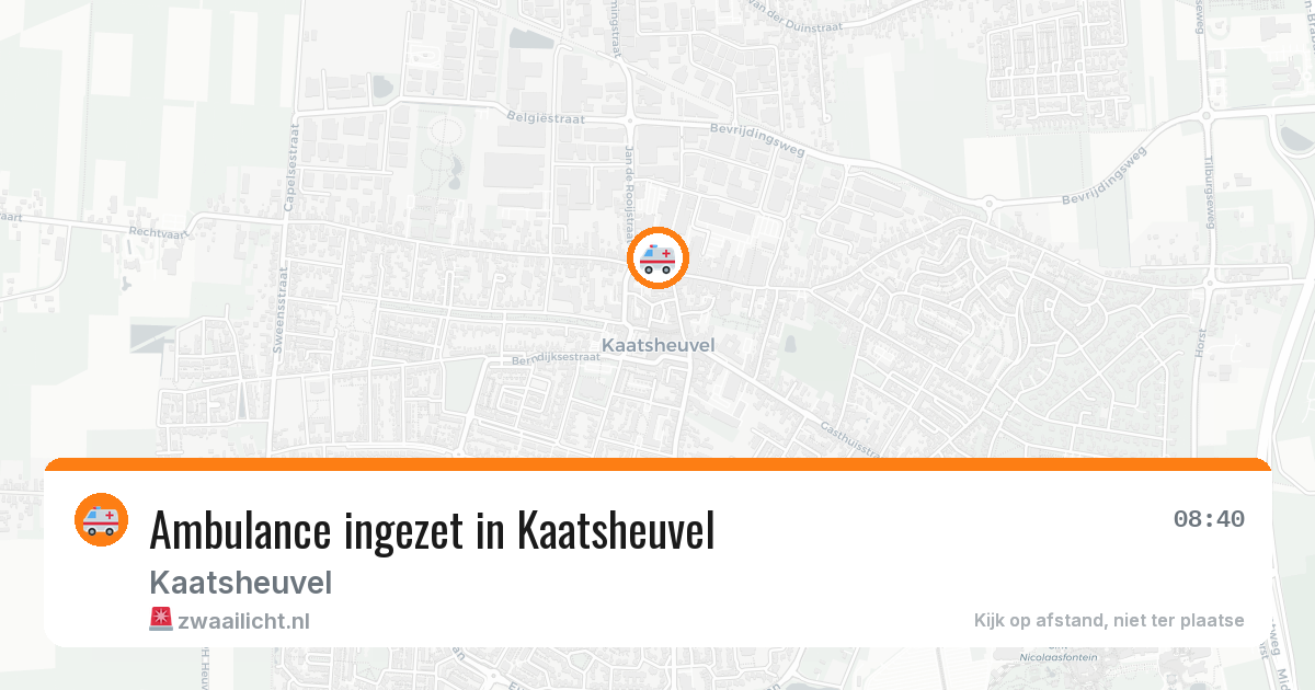 Ambulance ingezet in Kaatsheuvel — 15 jul 2026