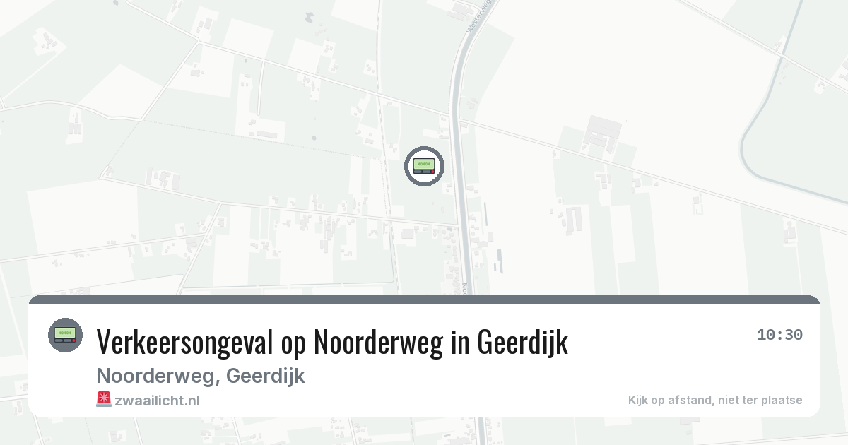 Verkeersongeval op Noorderweg in Geerdijk — 30 jun 2026