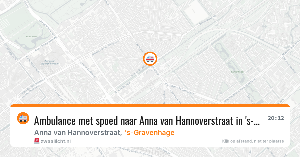 Ambulance met spoed naar Anna van Hannoverstraat in 's-Gravenhage — 14 aug 2026