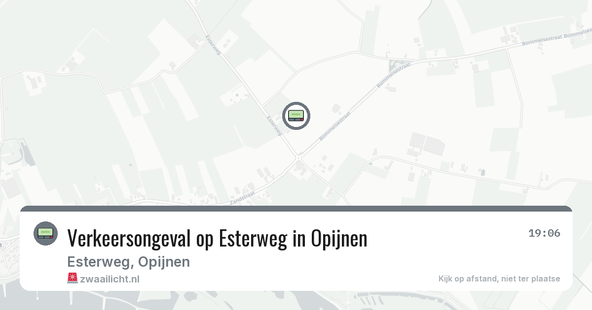 Verkeersongeval op Esterweg in Opijnen — 22 mei 2026