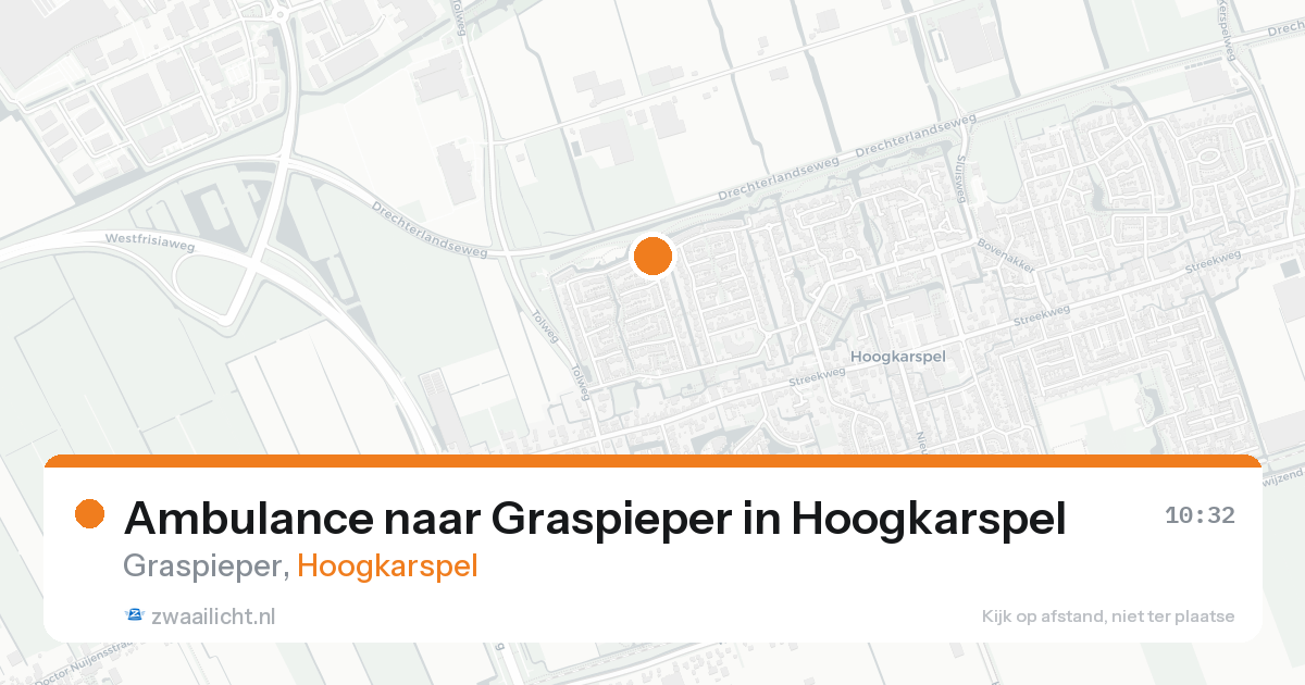 Ambulance naar Graspieper in Hoogkarspel — 19 aug 2026