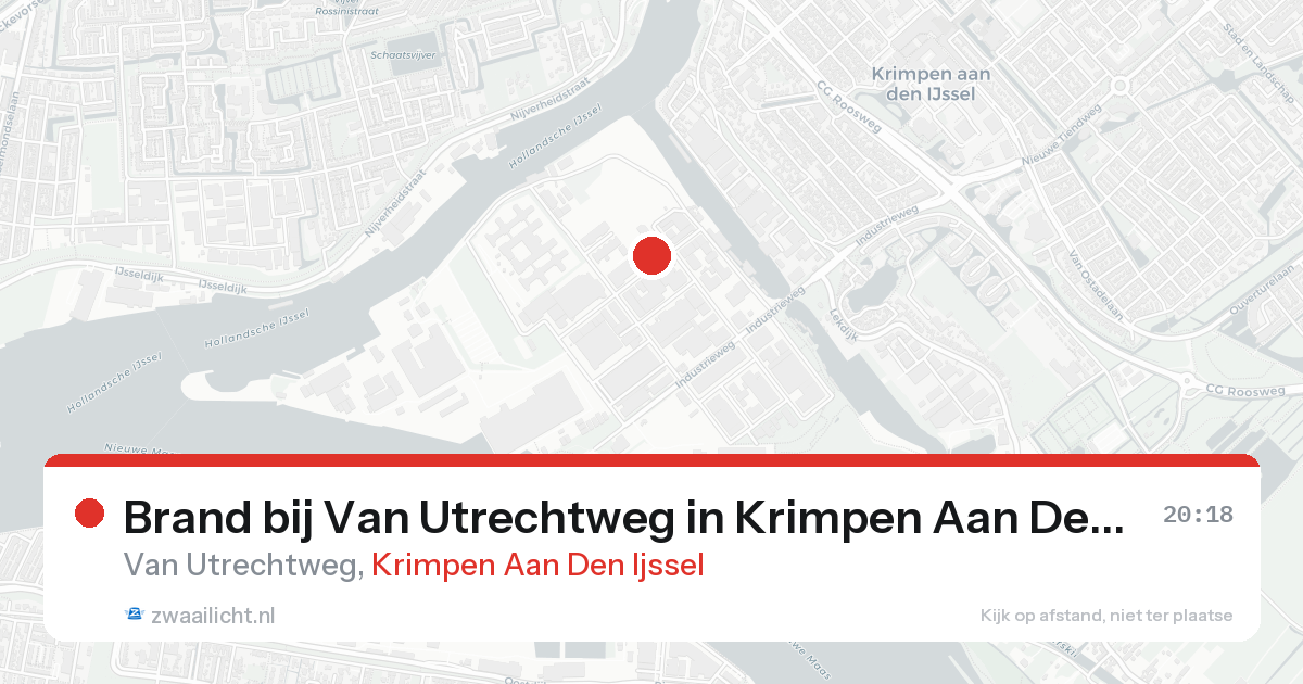 Brand bij Van Utrechtweg in Krimpen Aan Den Ijssel — 24 aug 2026