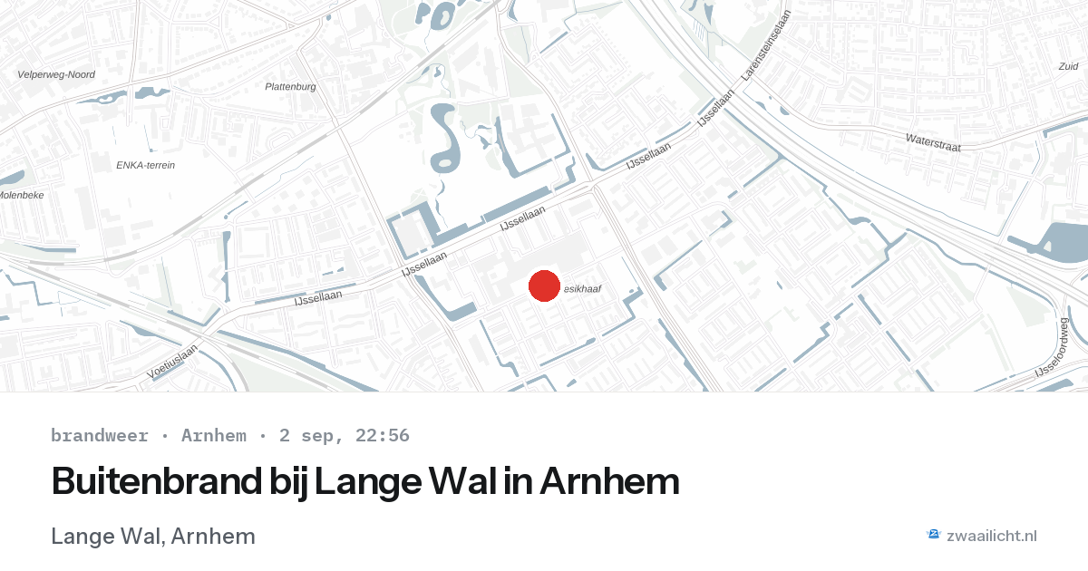 Buitenbrand bij Lange Wal in Arnhem — 2 sep 2026
