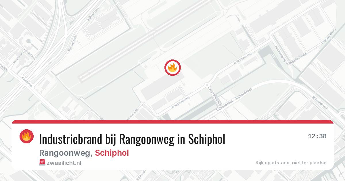 Industriebrand bij Rangoonweg in Schiphol — 5 mei 2026