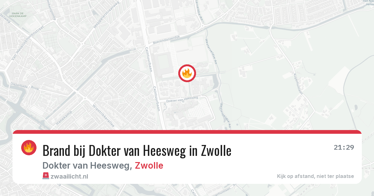 Brand bij Dokter van Heesweg in Zwolle — 29 mei 2026