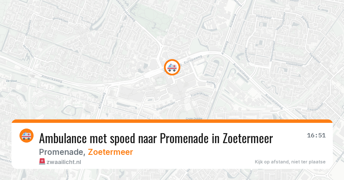 Ambulance met spoed naar Promenade in Zoetermeer — 27 jun 2026