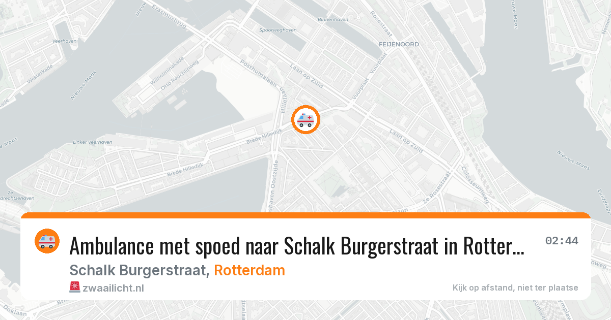 Ambulance met spoed naar Schalk Burgerstraat in Rotterdam — 9 jun 2026