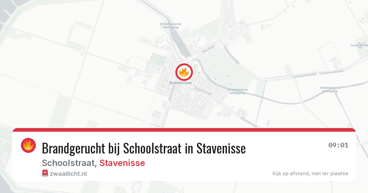 Brandgerucht bij Schoolstraat in Stavenisse — 5 jun 2026