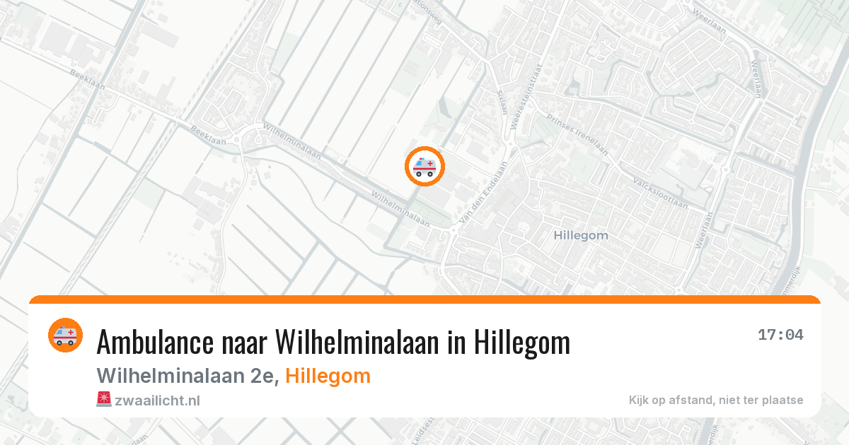 Ambulance naar Wilhelminalaan in Hillegom — 20 apr 2026