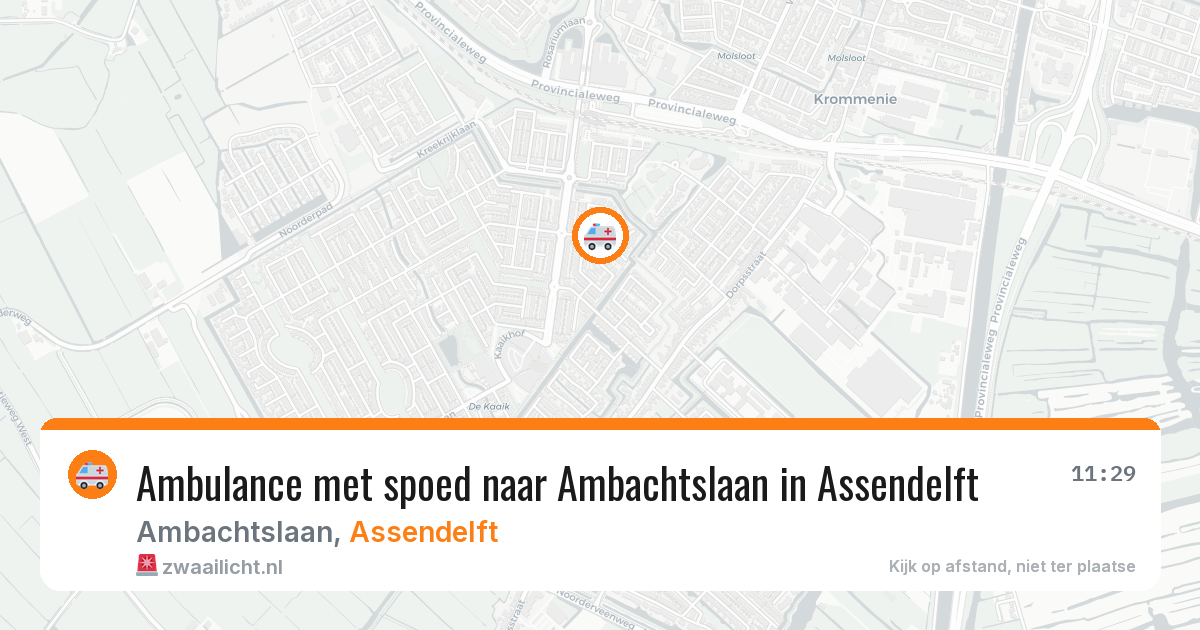 Ambulance met spoed naar Ambachtslaan in Assendelft — 3 mrt 2026