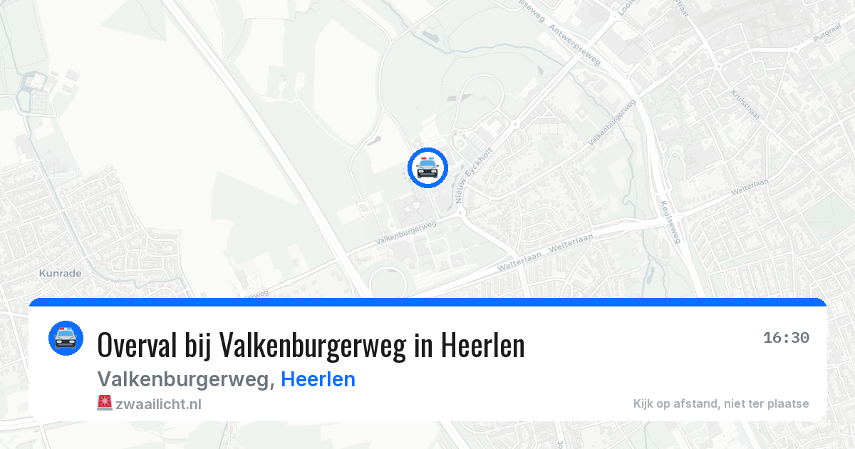 Overval bij Valkenburgerweg in Heerlen — 13 mrt 2026
